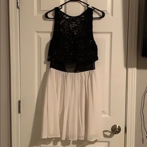 City studio black and white dress